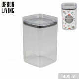 Urban Living Clear Plastic Food Storage Box | 1400ml