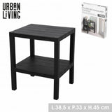 Urban Living 2 Tier Shelf | Black | Compact & Versatile Storage Solution