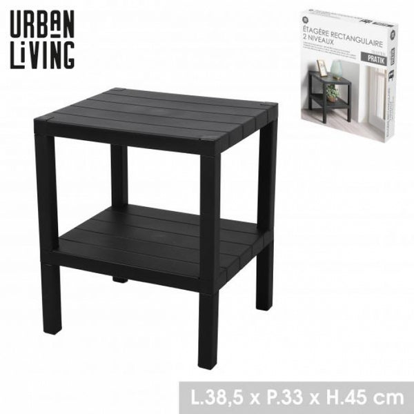 Urban Living 2 Tier Shelf | Black | Compact & Versatile Storage Solution