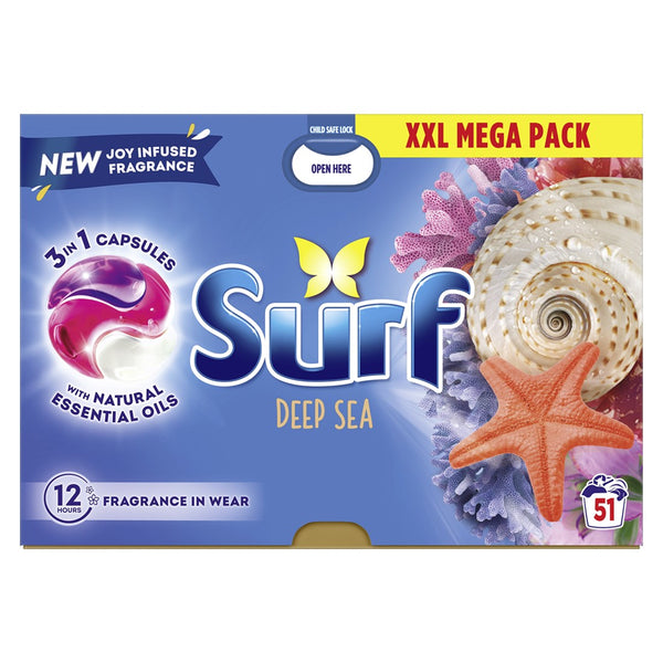 Surf Deep Sea 3-in-1 Laundry Capsules | 51 Capsules
