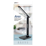 Groov-e LED Desk Lamp with Wireless Charger Black | Touch Dimming, USB Port