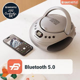 Oakcastle Silver CD250 Boombox | Bluetooth, CD Player, FM Radio