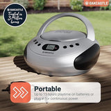 Oakcastle Silver CD250 Boombox | Bluetooth, CD Player, FM Radio