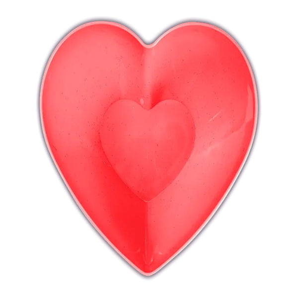 Red Plastic Heart Serving Bowl - Perfect for Celebrations - 19x21 cm