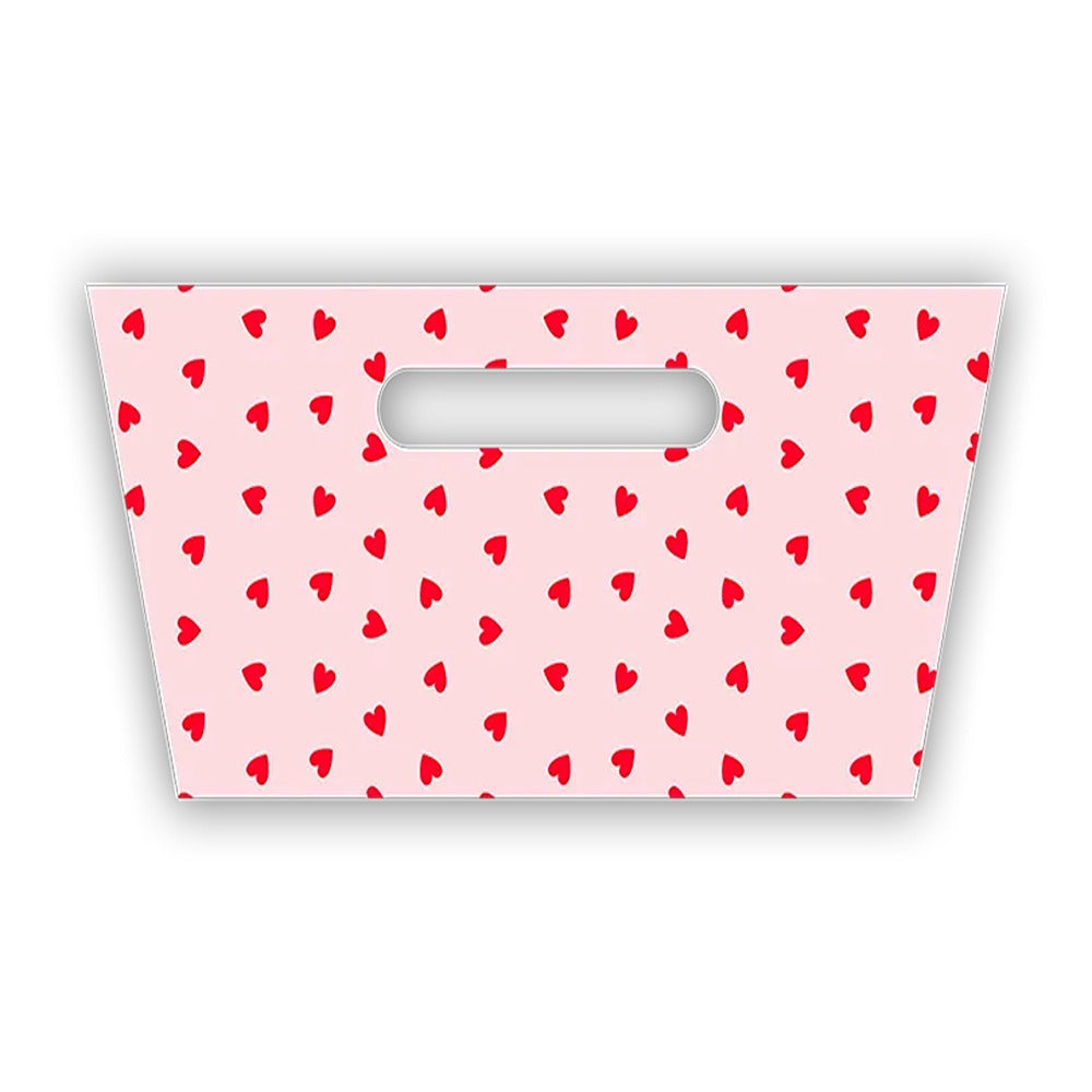 Valentine's Printed Hamper Tray - Heart Design - 1 Pack