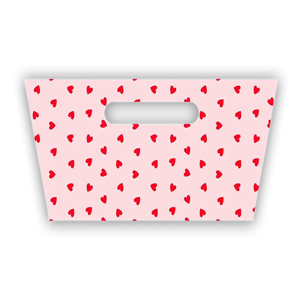 Valentine's Printed Hamper Tray - Heart Design - 1 Pack