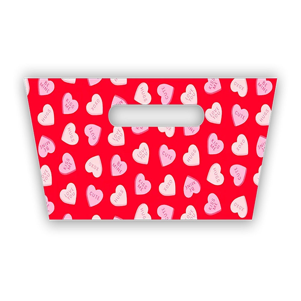 Valentine's Printed Hamper Tray - Heart Design - 1 Pack