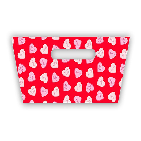 Valentine's Printed Hamper Tray - Heart Design - 1 Pack