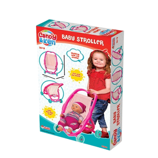 candy  ken pink baby stroller 