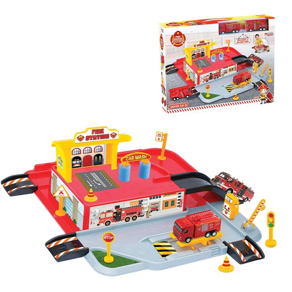 ded fire station garage playset 