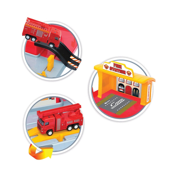 ded fire station garage playset 