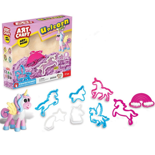 art craft unicorn modeling play sand set 