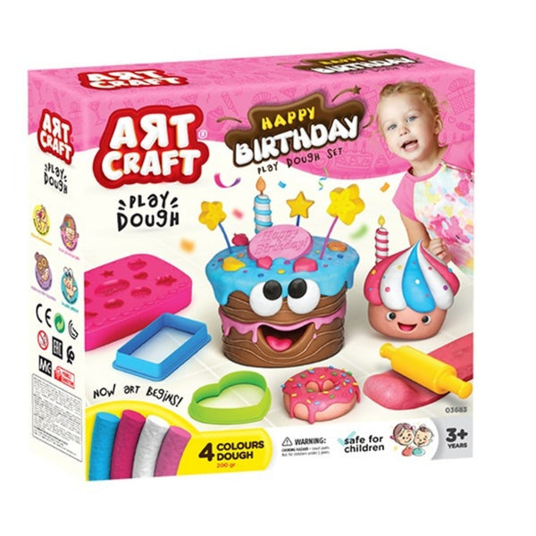art craft happy birthday dough set 