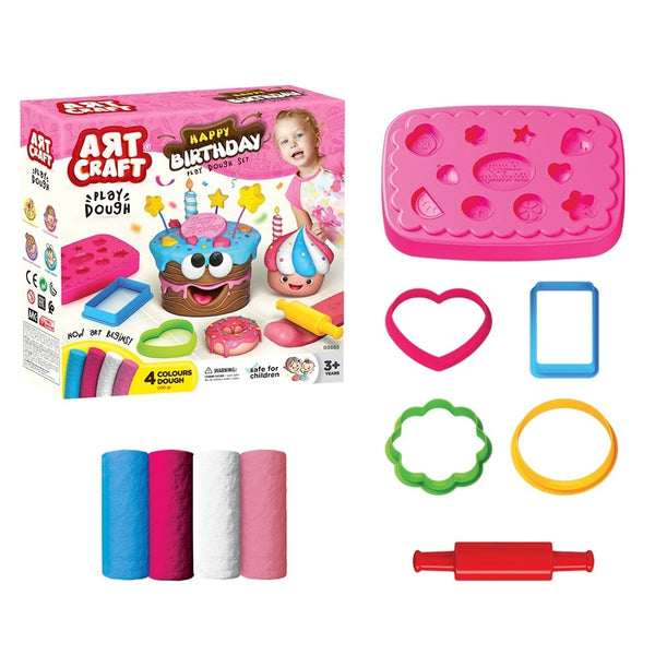 art craft happy birthday dough set 