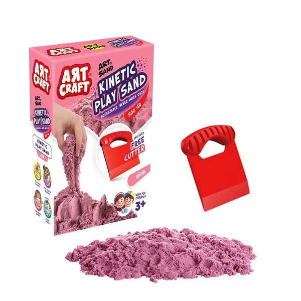 art craft pink modeling play sand 