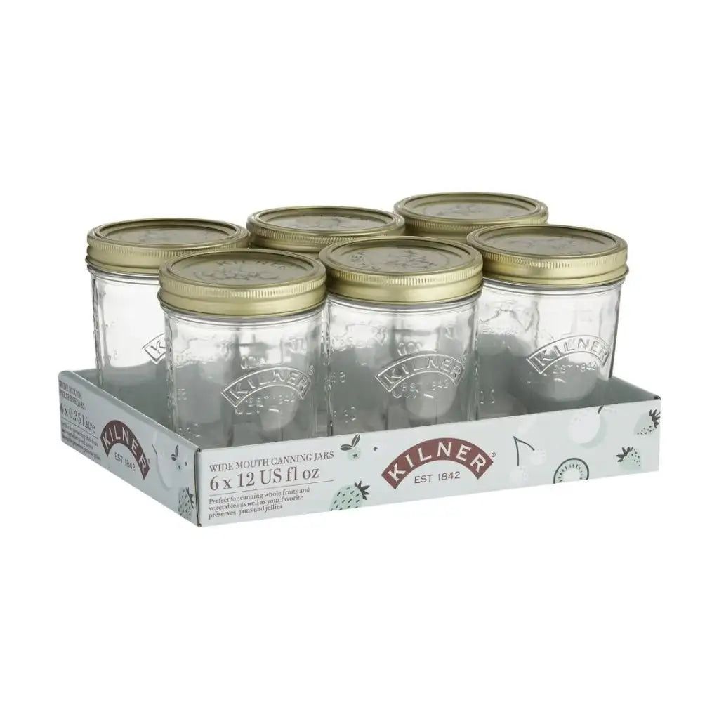 Kilner Robust Glass Wide Mouth Jar 350ml | Tray of 6