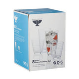 Essentials Swirl Tumbler Set | 8-Piece, Highball and Mixer Glasses
