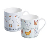 Price & Kensington Farmhouse Chic Fine China Mug | Whimsical Bird Illustrations | 37cl