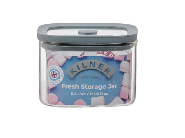 Kilner Durable Glass Fresh Storage Square Jar | 0.5L