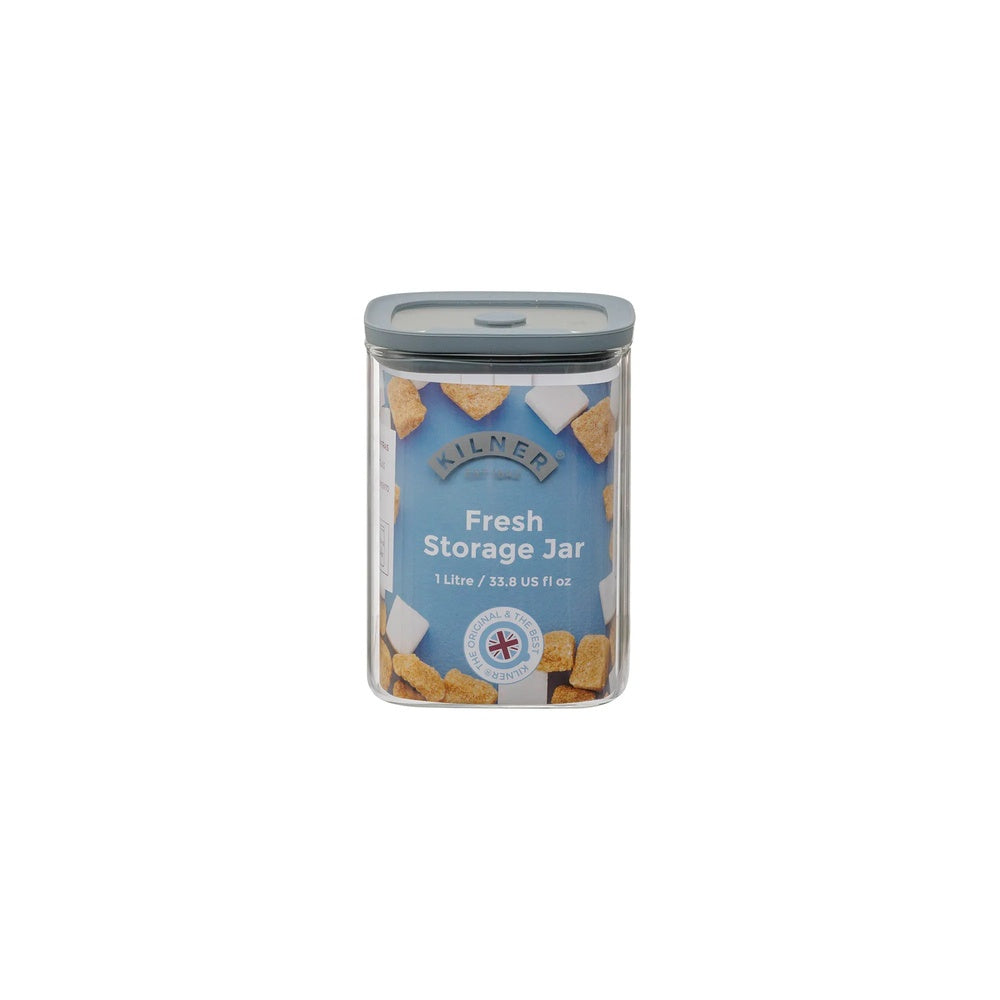 Kilner Airtight Storage Jar - 1 Litre - Fresh Square