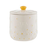 Price & Kensington Daisy Ceramic Tea Jar | Airtight, Embossed Floral Design