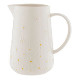 Price & Kensington Ceramic Daisy Jug | 1.2L, White with Yellow Centers