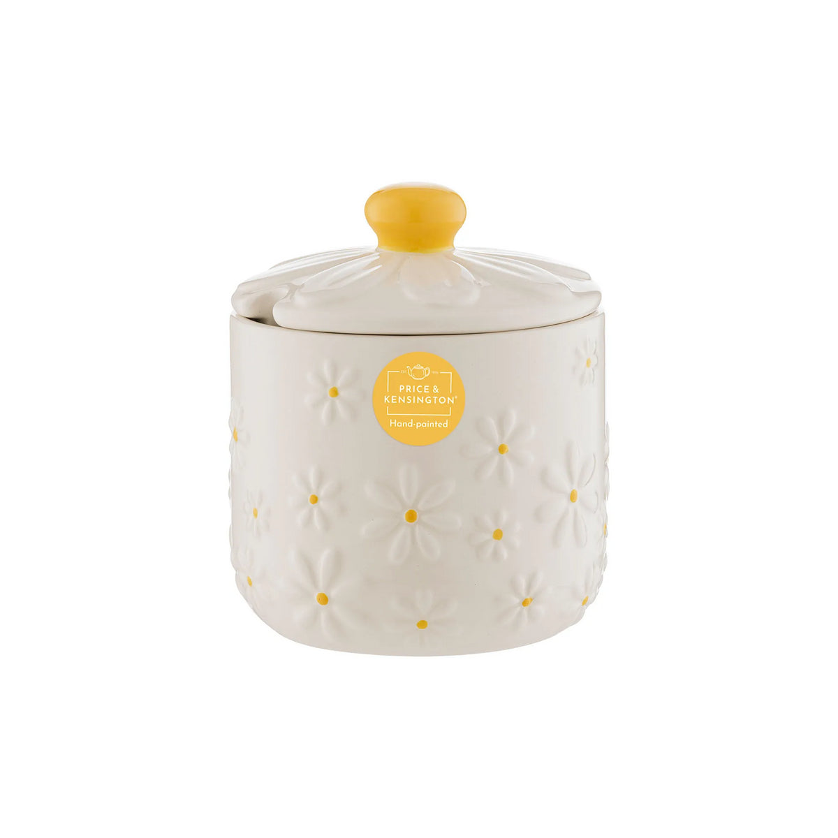 Price & Kensington Daisy Ceramic Sugar Bowl | Hand-Painted & Embossed Design