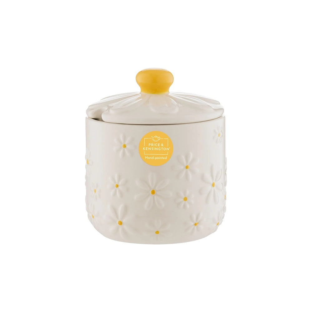 Price & Kensington Daisy Sugar Bowl - Hand-Painted & Embossed