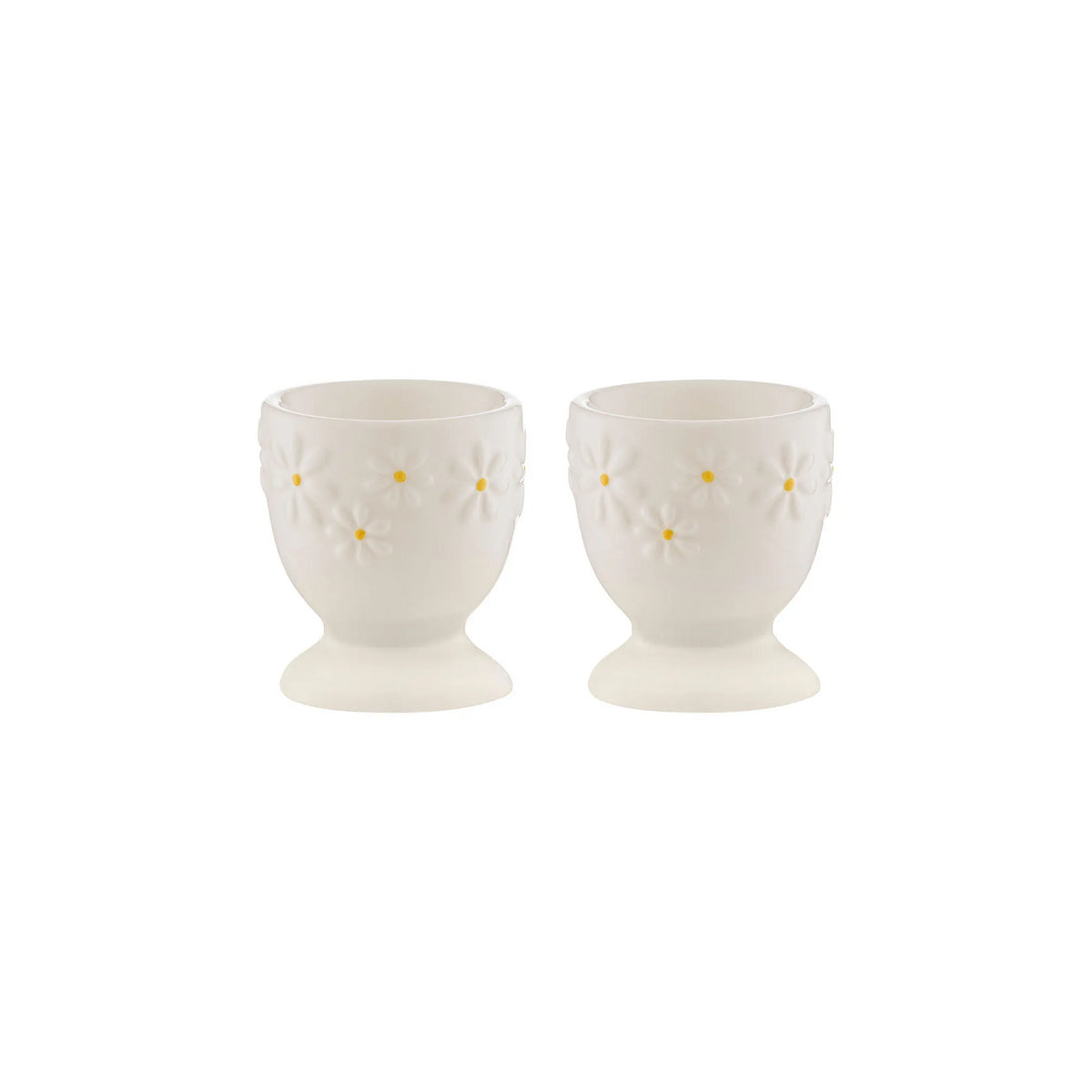 Price & Kensington Daisy Embossed Ceramic Egg Cup Set | Set of 2