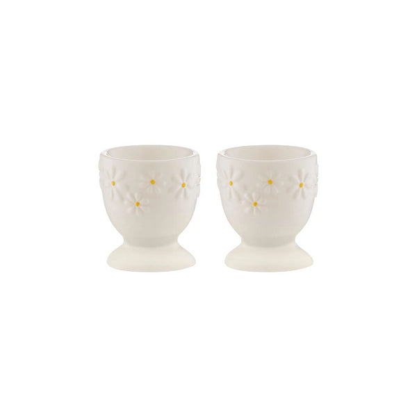 Price & Kensington Daisy Embossed Ceramic Egg Cup Set | Set of 2