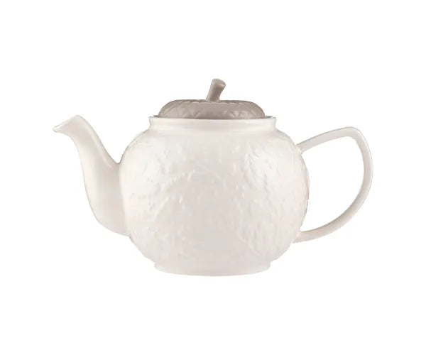 Price & Kensington Acorn 6 Cup Ceramic Teapot | Embossed Design, Excellent Heat Retention