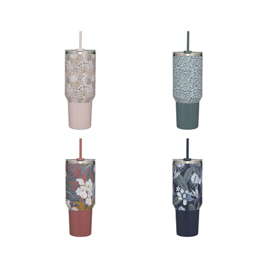 5FIVE Thermal Stainless Steel Straw Tumbler | 1.2L, Assorted Colours