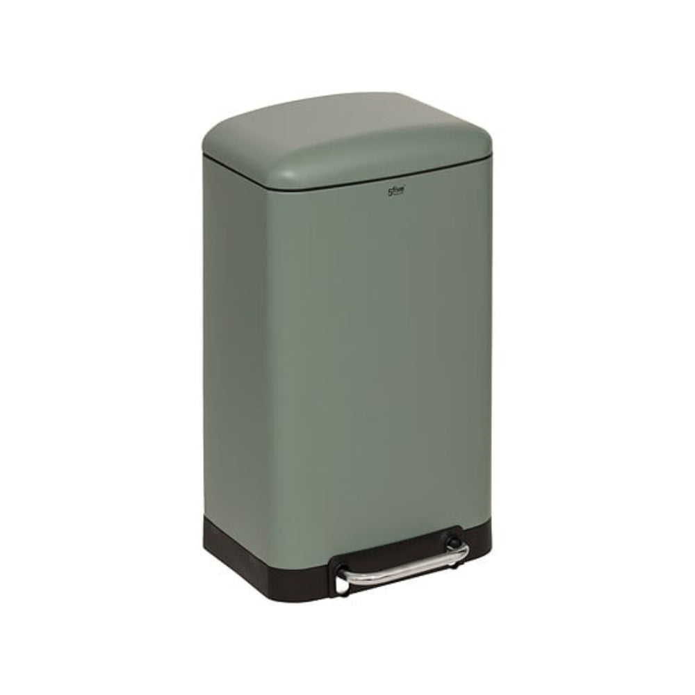 5FIVE Ariane Sage Green Metal Pedal Bin | 5L, Two-Tone, Rectangular