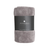 Atmosphera Plush Microfibre Throw Blanket | Grey, 125 x 150 cm