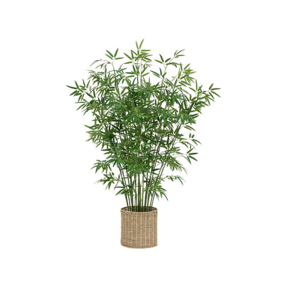 Atmosphera Bamboo Floor Plant | 150 cm, Green Foliage, Basket Planter