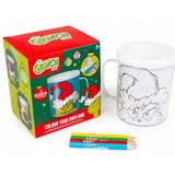 Christmas The Grinch Colour in Mug | 2 Assorted Designs, 4 Colouring Pencils