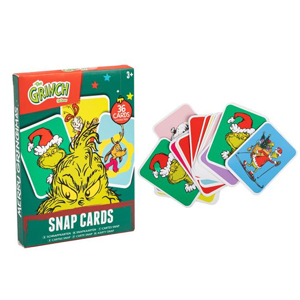 Christmas The Grinch Snap Cards | 36-Card Deck, Ages 3+, Assorted Colours