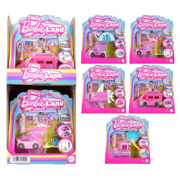 Barbie Mini BarbieLand Vehicles - Fun Playset - Pack of 6