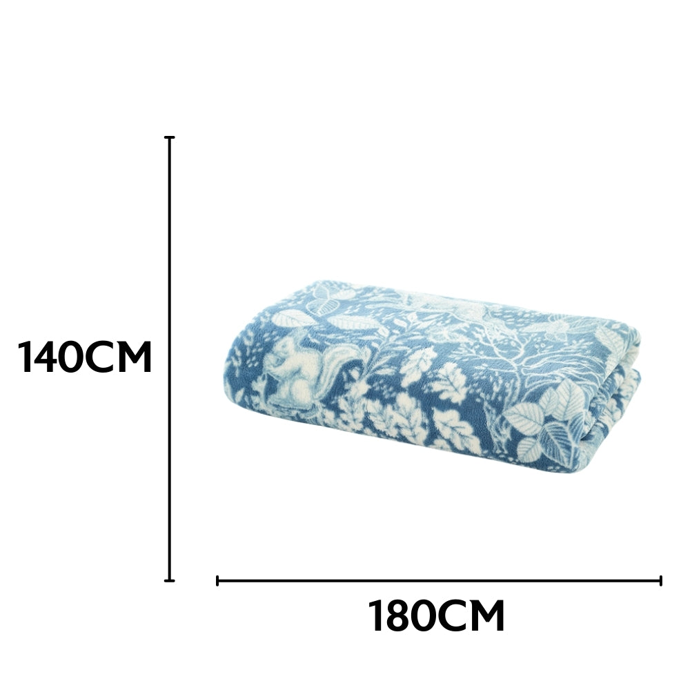 Autumn Collection Winter Forest Ocean Throw | 140x180cm Blue