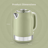 Swan Retro Revive 1.7L Green Jug Kettle | Pastel Finish, Water Window