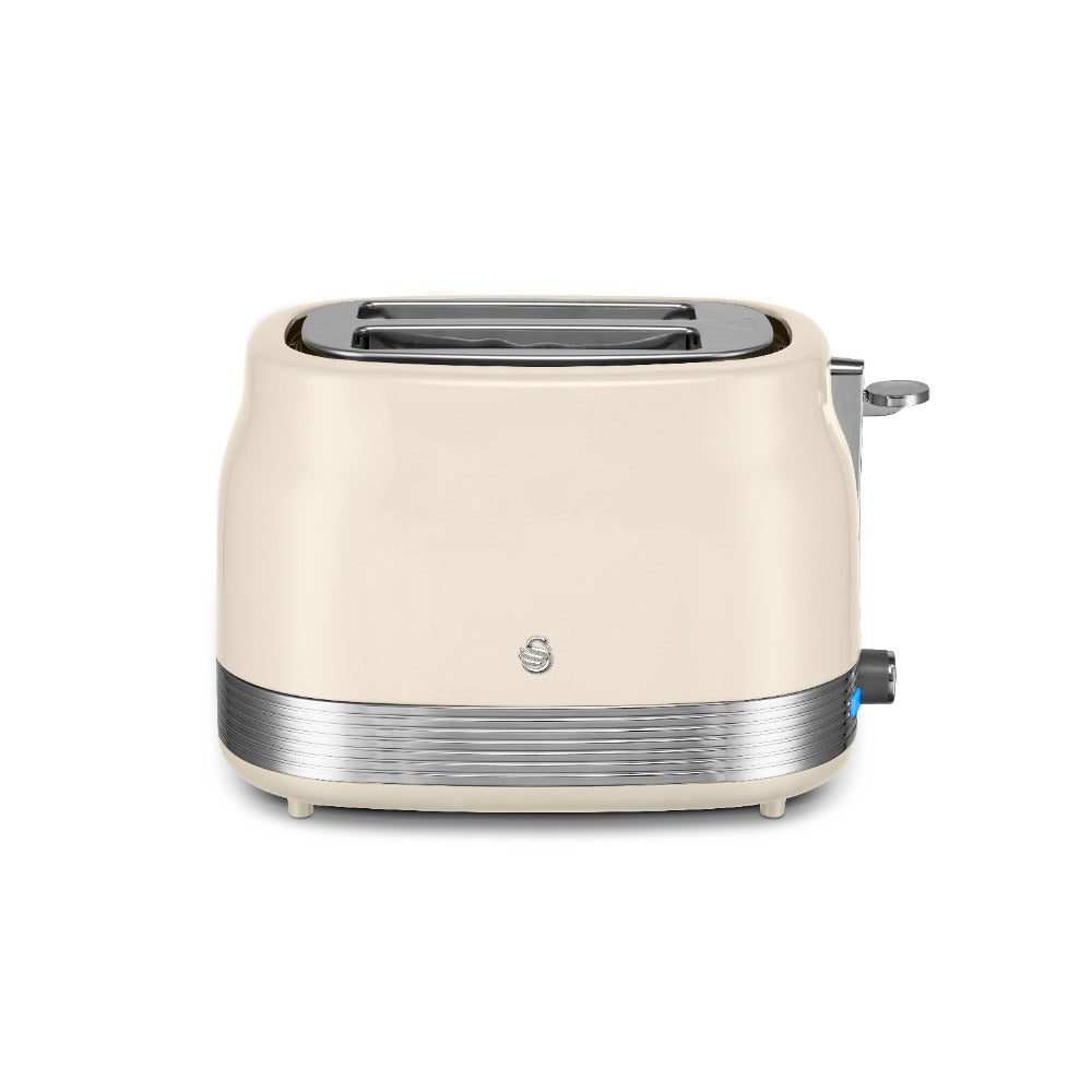 Swan RetroRevive 2 Slice Toaster | Cream, Extra-Wide Slot, Browning Control