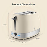 Swan RetroRevive 2 Slice Toaster | Cream, Extra-Wide Slot, Browning Control