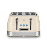 Swan RetroRevive Cream 4 Slice Toaster | Dual Controls, Defrost