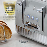 Swan RetroRevive 4 Slice Toaster Grey | Dual Controls, Variable Browning 1–7