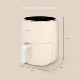 Swan Retro Digital Air Fryer | 4.5L, Cream, Touch Control Panel