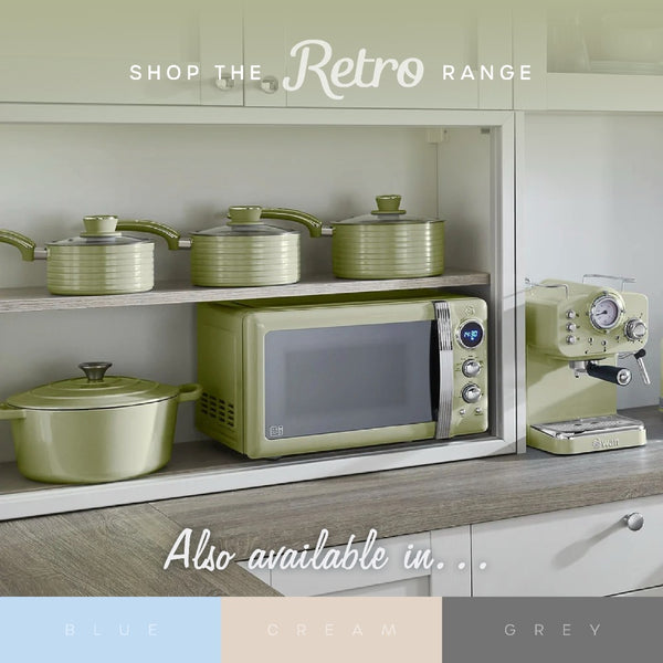 Swan Retro Touch Control Pull-Out Drawer Air Fryer | 4.5L, Sage Green