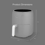 Swan Retro Touch-Control Air Fryer | 4.5L, Grey, Pull-Out Basket