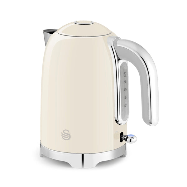 Swan Solace Cream Jug Kettle | 1.7L Stainless Steel, Chrome Accents
