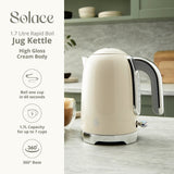Swan Solace Cream Jug Kettle | 1.7L Stainless Steel, Chrome Accents