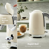Swan Solace Cream Jug Kettle | 1.7L Stainless Steel, Chrome Accents